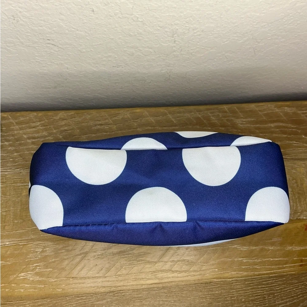Clinique x kate spade White & Navy Cosmetic Bag